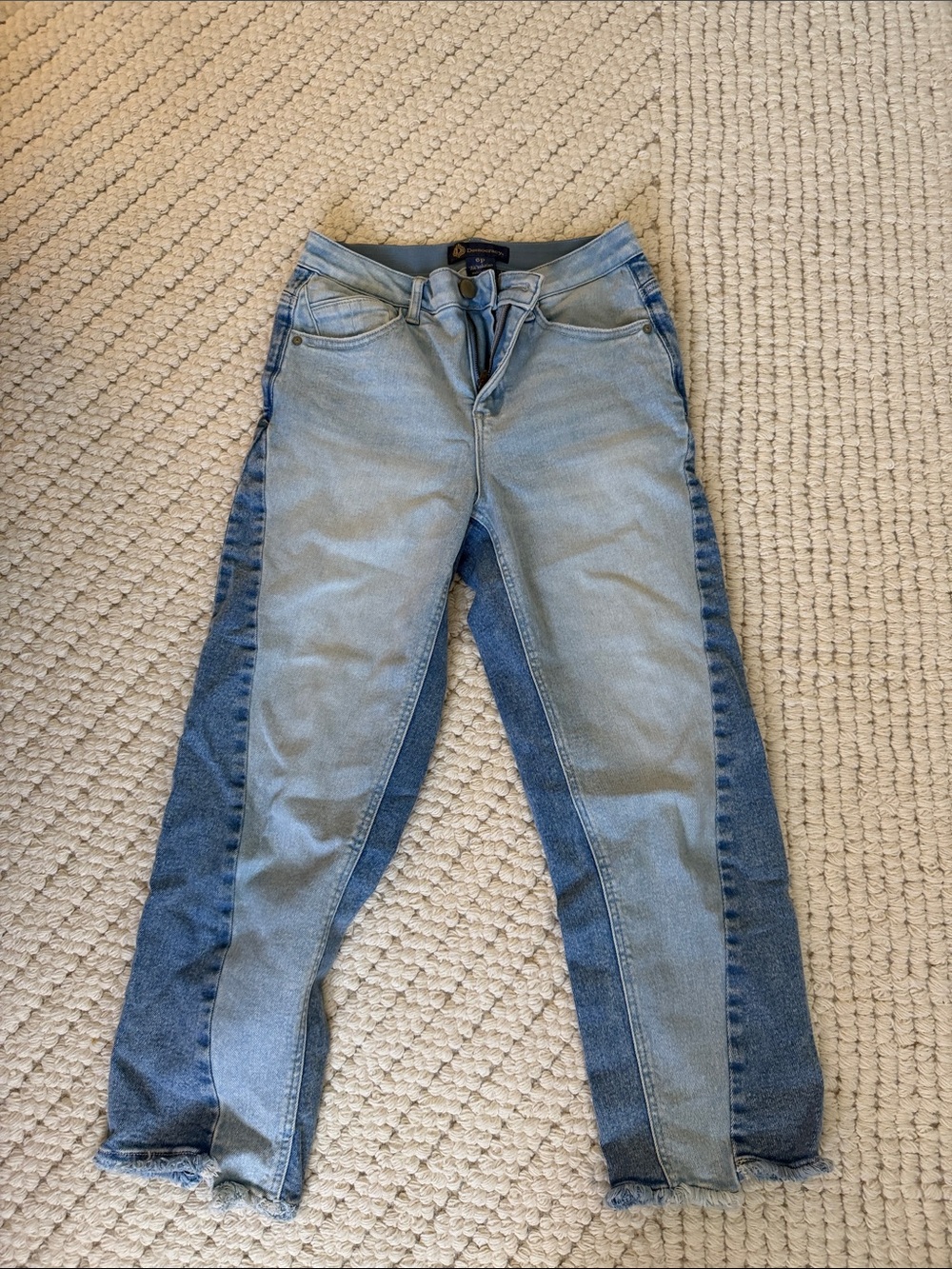 Democracy Two-Tone Light and Dark Blue Skinny Jeans